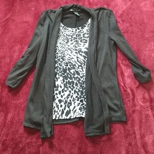 Suzie in the City Blouse with Cardigan